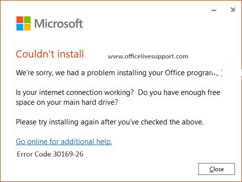 Error Code 30169-26