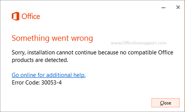 Error Code 30053-4